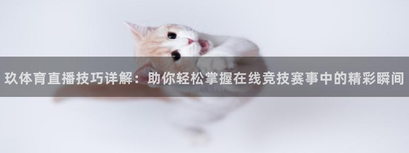 玖体育直播技巧详解：助你轻松掌握在线竞技赛事中的精彩瞬间